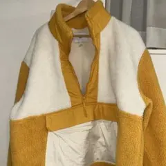 H&M フリースジャケット イエロー・ホワイト EUR 10