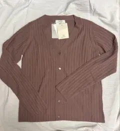 スローブイエナ SLOBE IENA リブ カーディガン ピンク F 未使用