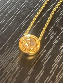 COACH ゴールド クリスタル装飾 ネックレス