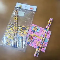 ミニオンズ 鉛筆4本　消しゴム　メモ帳2冊セット
