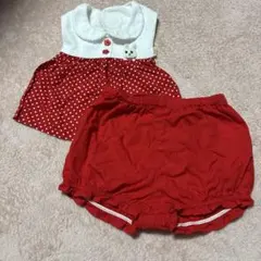ミキハウス 新品、タグ付き スタイ ブルマ セット