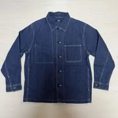 UNIQLOユニクロ　デニムカバーオール　ヒッコリー柄