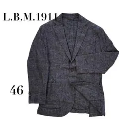 エルビーエム1911 テーラードジャケット チェック グレー系 46 ウール