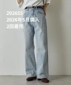 【2回着用】COLONY2139 ルーズストレートデニム サックスブルー Sのサムネイル