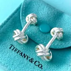 美品ティファニー ツイストロープノットピアス シルバー925 750キャッチなし 美品ティファニー ツイストロープノットピアス シルバー925 750