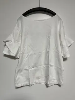 フリル袖 レディース ホワイト Tシャツのサムネイル