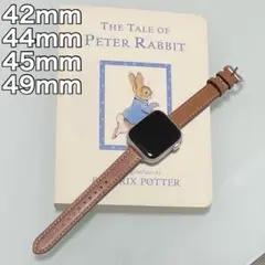 AppleWatch レザー　バンド　茶色　ブラウン　ベルト　アップルウォッチ
