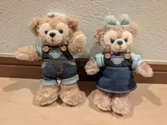 東京ディズニーシー　ダッフィー　シェリーメイ　ぬいぐるみバッジ　デニム
