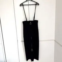 ノーブル フロントジップ サスペンダー付き ショルダーサロペット