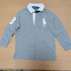 ポロ　ラルフローレン長袖　ポロシャツ ラガーシャツ　110　ビッグロゴ