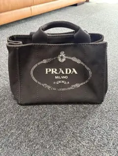 PRADA ブラック トートバッグ　カナパ