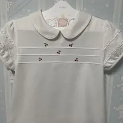 美品familiarファミリア・さくらんぼ刺繍の可愛いブラウス・120
