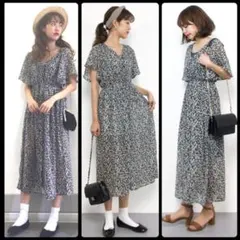 Heather アソートハナガラシャツワンピース ♡♡