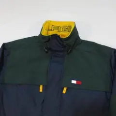 美品　90s　トミーヒルフィガー　裏フリース　ナイロンジャケット　大きめM