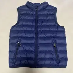 美品 POLO RALPH LAUREN ダウンベスト 紺 ロゴ 7120cm