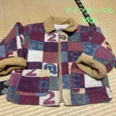 ティンカーベル　マルチカラーチェック柄フリースアウター95㎝