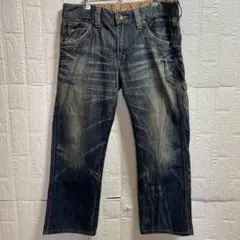 エドウィン　デニム　503 ブルートリップ　34インチ　ダークブルー　ジッパー