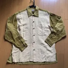 AGATE COSMOPOLITAN コーデュロイ　コンビシャツ