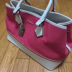 エコメルカリ便限定のセール価格　サマンサタバサ ピンク ホワイト ハンドバッグ