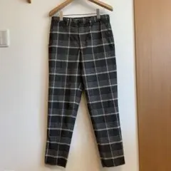 ZARAグレンチェックテーパードパンツ