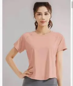 Zleufirty ヨガウェア トップス 半袖tシャツ　S