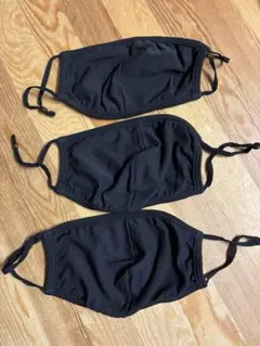 布製マスク 黒 3枚セット
