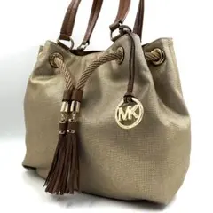 マイケルコース 768 トートバッグ キャンバス レザー タッセル A4