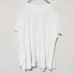 【中古】ホワイト オーバーサイズ Tシャツ 半袖 古着 シンプル カジュアル