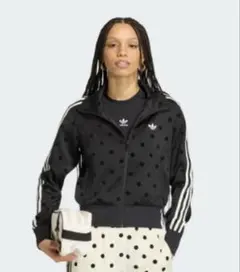 adidas サテン水玉TTトラックトップ アディダス ドット　Mサイズ