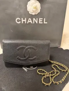 CHANEL キャビアスキン チェーンショルダーバッグのサムネイル