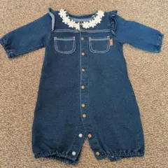 ベビーロンパース　デニム　可愛い　50〜70