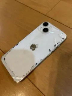 iPhone 14ホワイト 本体 背面ひび割れ