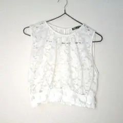 ZARAレースノースリーブトップス