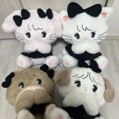 mikko characters BLACK RIBBON BIG ぬいぐるみ