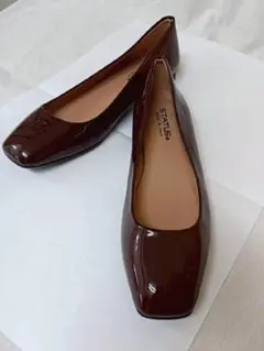 STATUS　ステイタス　★茶　パンプス　ヒール1㎝　22.5cmのサムネイル