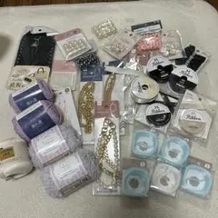 手芸材料セット リボン・ストラップ・毛糸など