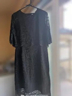 新品未使用LACE LADIES 総レース ひざ丈ワンピース ブラック XLのサムネイル