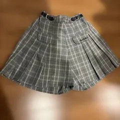 グレー系チェック　キュロットスカート