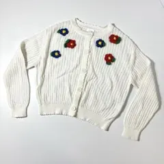 S*り様 LOWRYS FARM 花刺繍 ニットカーディガン　　120〜130
