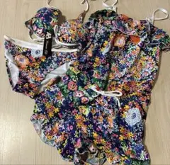 セパレート水着 ビキニ 花柄 体型カバー ラッシュガード オールインワンのサムネイル