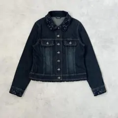 【美品】ピンクハウス デニムフライトジャケット デカロゴ フリル ピンクハウス デニムジャケット フリル フード - メルカリ