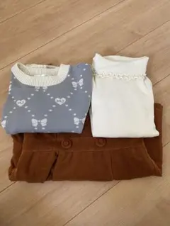 長袖✖︎ジャンパースカート110センチ3点セット