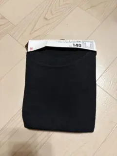 UNIQLOクルーネック半袖シャツ黒 140