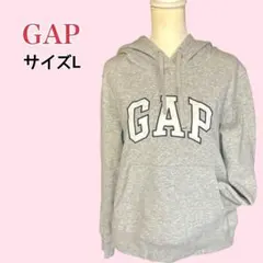 【人気】GAP デカロゴパーカー L 裏起毛 y2k ゆるだぼ フーディー