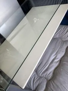 ニトリ センターテーブル CTエスペルト120 WH 大理石風ガラステーブル
