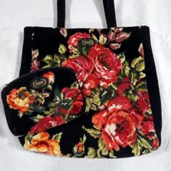 FELLER フラワー柄 トートバッグとポーチセット