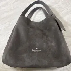 kate spade グレー スエード ショルダーバッグ