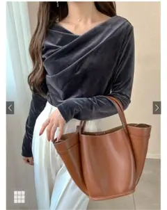 ベロアドレープトップス　[dk1551]