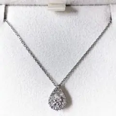 ヴァンドーム青山 ダイヤモンド ドロップ ネックレス Pt950 0.157ctのサムネイル