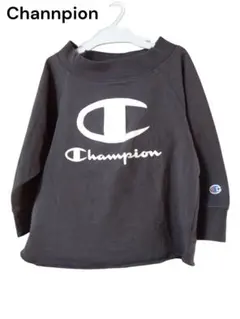 Champion オフショルダーTシャツ ダークグレー